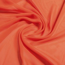 ткань шифон цвет коричный оранжевый артикул у - 02065