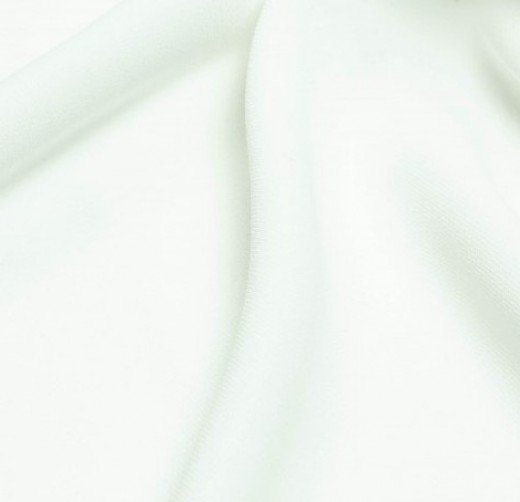 ткань полиэстeр однотон цвет белый молочный артикул у - 07325. Изображение №3