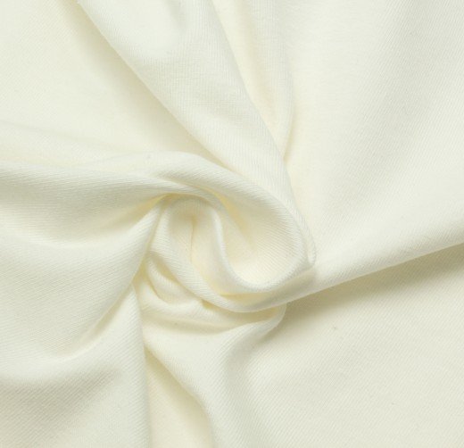 ткань трикотаж цвет белый молочный артикул у - 08803. Изображение №1