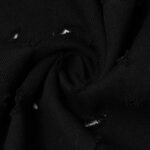 Джинс однотонный T/C RAYON HOLES WASHED Черный #BLACK