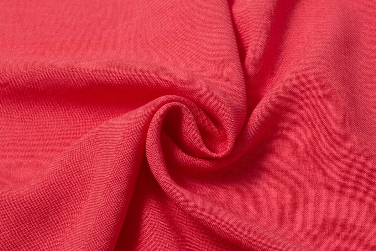 Полиэстeр однотон Лен Вишер LINEN VISH Коралл #5536