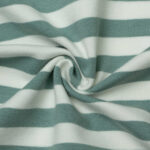 Футер 2-х нитка полоска Футер пряжи 30/30 #MILK/GREEN