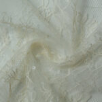 Гипюр, кружево I0550 WITH SEQUINS Молочный #ECRU