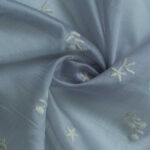 Вискоза с вышивкой AURA/MH-Z1392 #GREY BLUE/ECRU