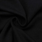 Футер 2-х нитка Двухнитка полоска из компактной пряжи 30/30 Черная #6000