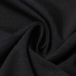 Кулирка однотонная Кулирная гладь из компактной пряжи 28/1 Черная #6000-220